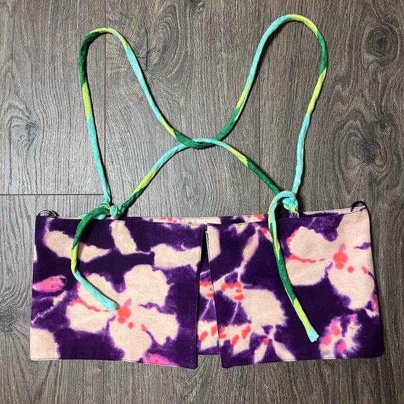 *NWT* Zara criss-cross tie dye open back crop top - Picture 3 of 4